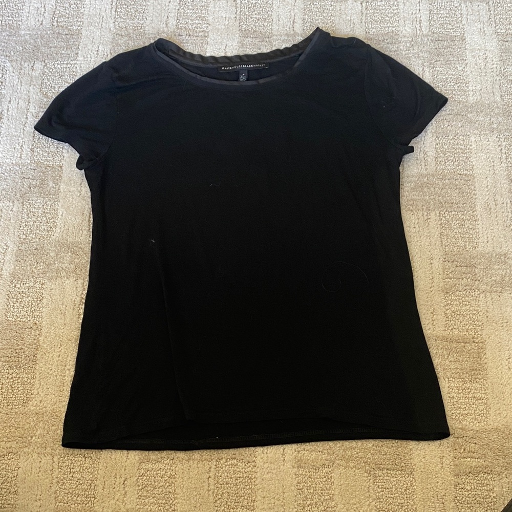 White House Black Market Black Short Sleeve Tee